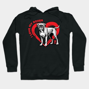 I Love My Boxer - I Love my dog - Balanced dog Hoodie